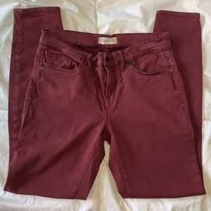 Madewell maroon skinny pant